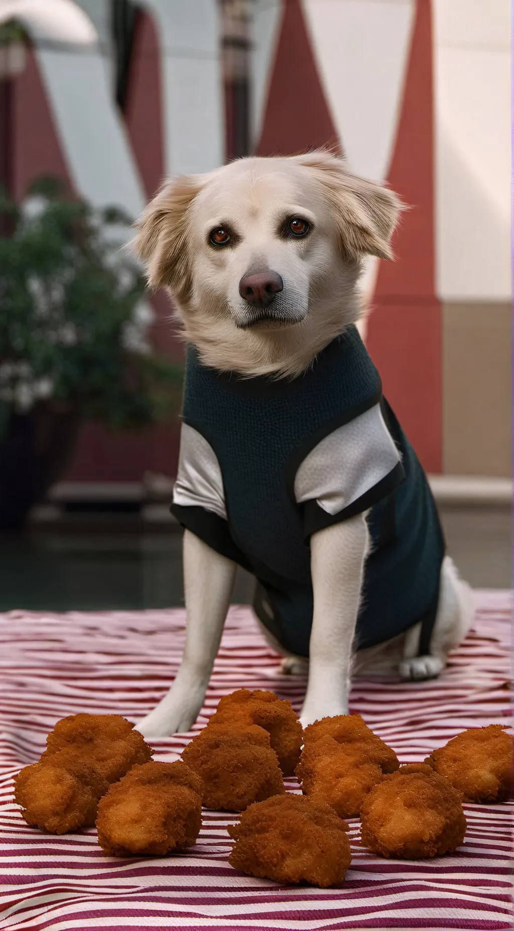 ai character: Chicken nugget background