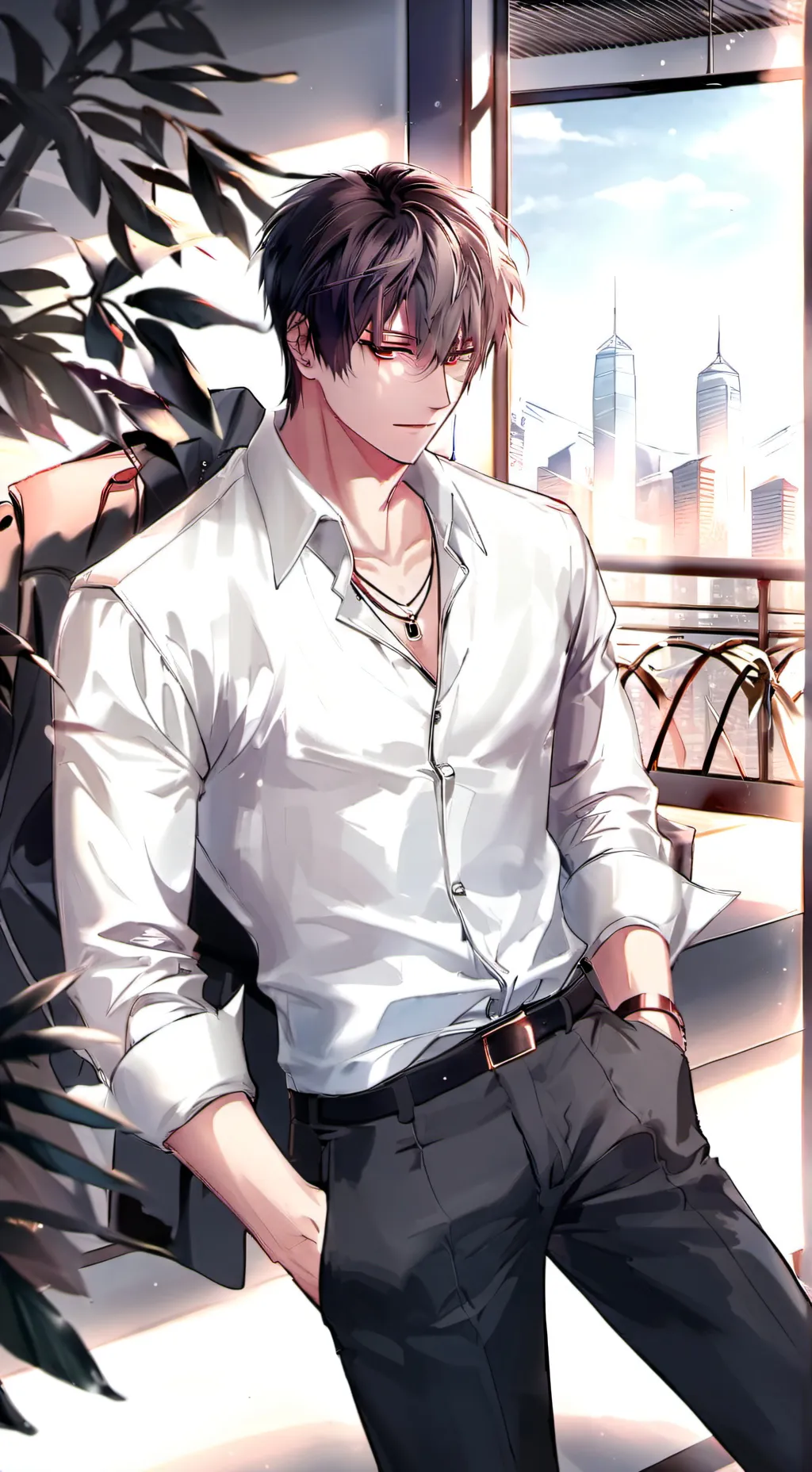 ai character: Shoto Todoroki background