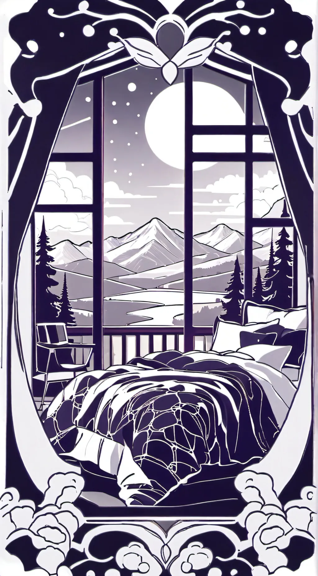 ai character: CH at night background