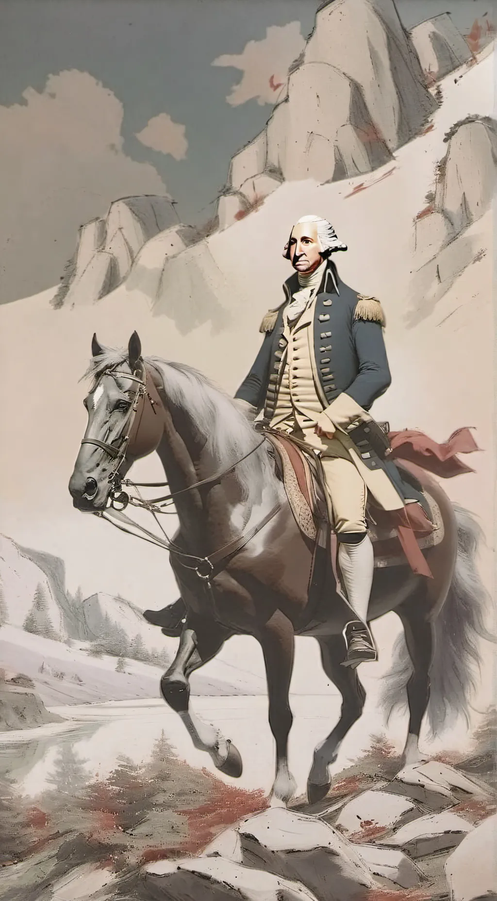 ai character: George Washington  background