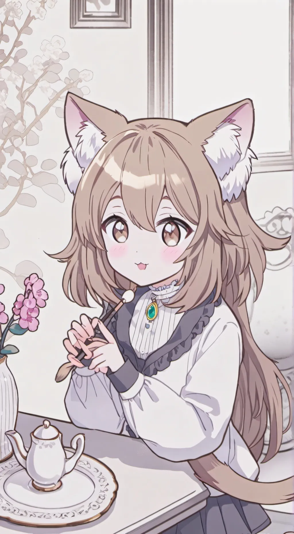 ai character: Lion Spirit Furry background