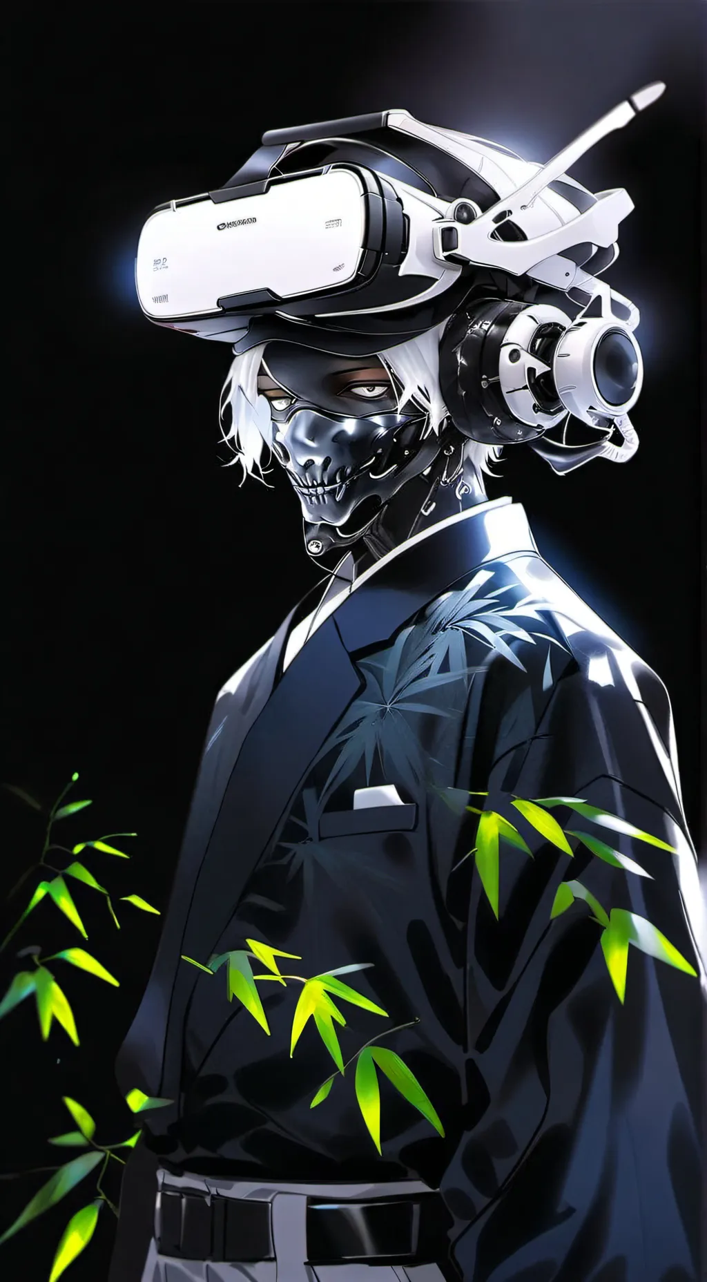 ai character: black goo goo background