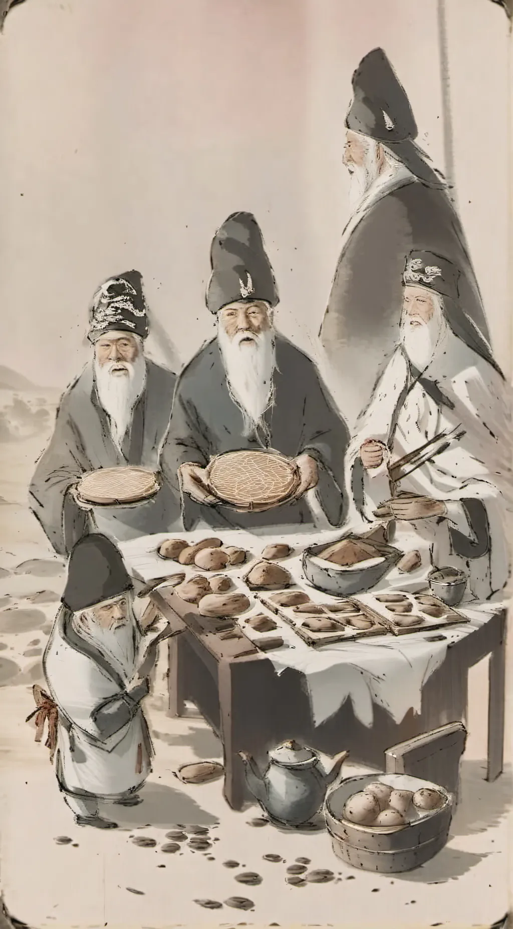 ai character: china town background