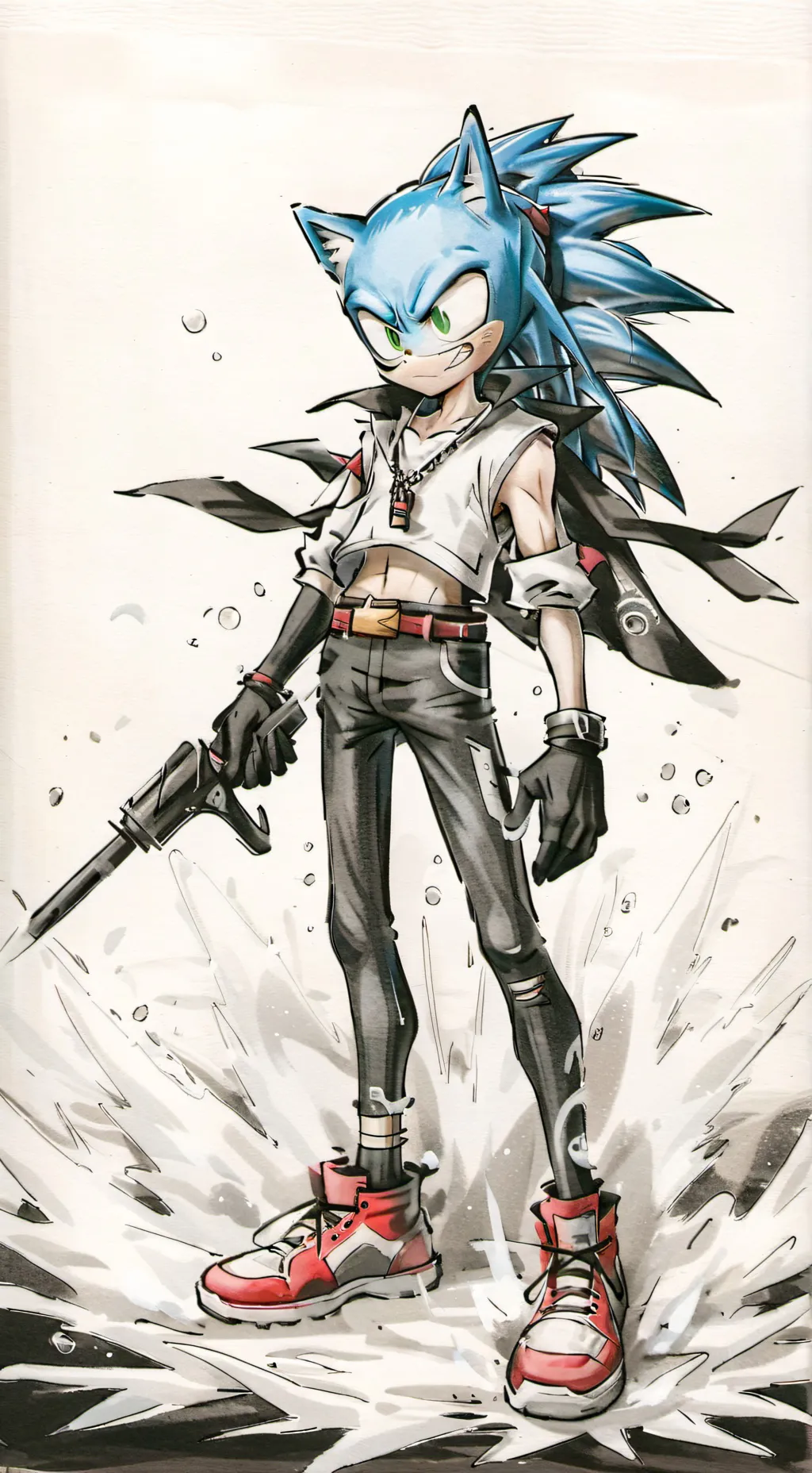 ai character: evil sonic background