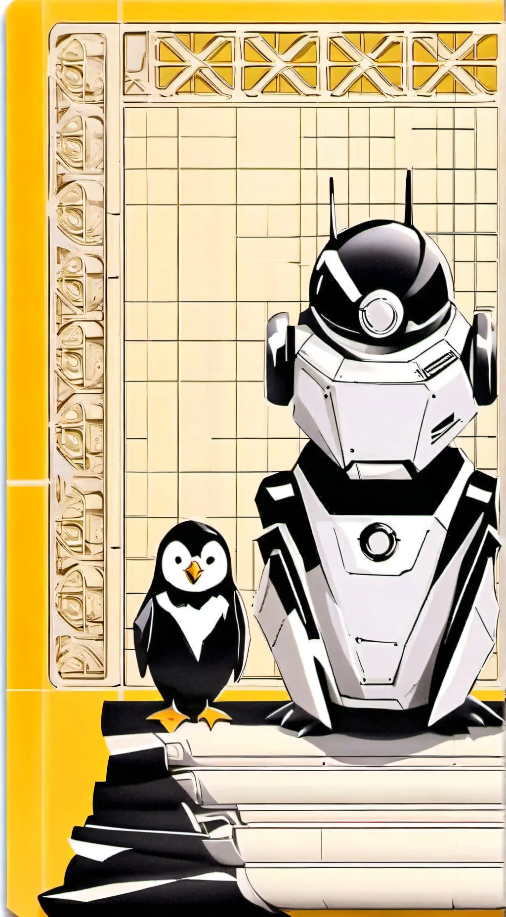 ai character: The Arctic Robot background