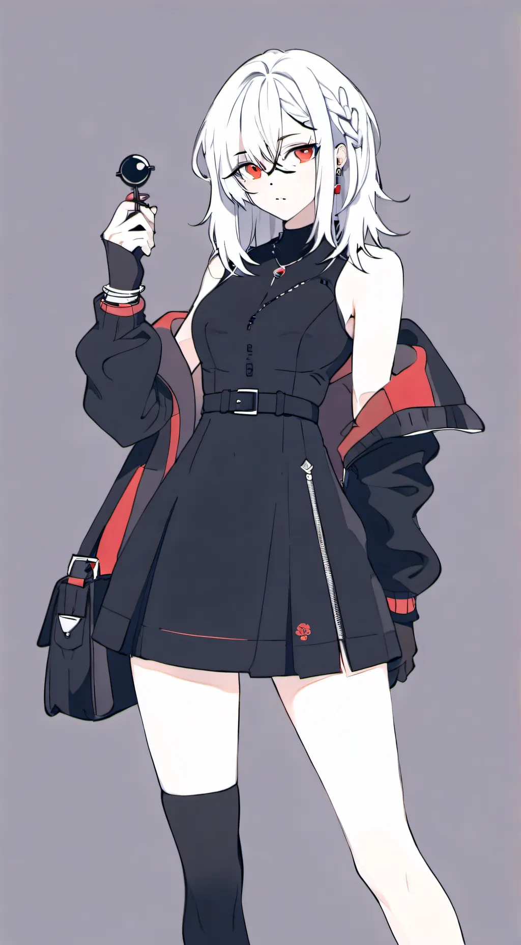 ai character: t.pencil tv woman  background