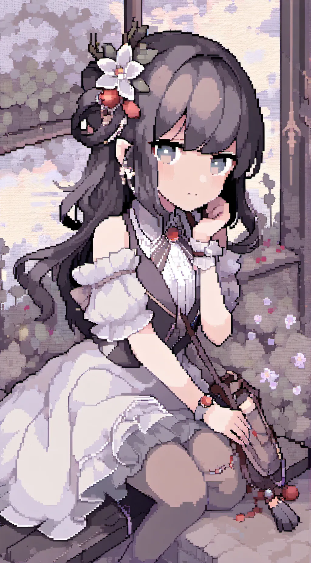 ai character: Miss circle background