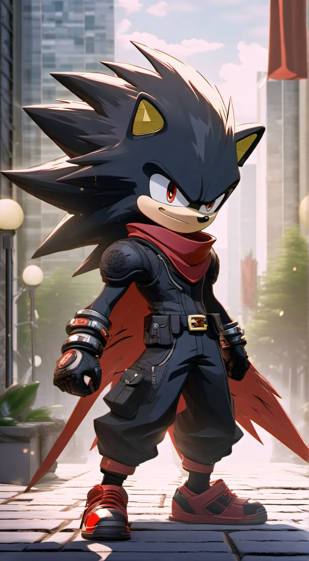 ai character: Shadow. SONIC 3 background