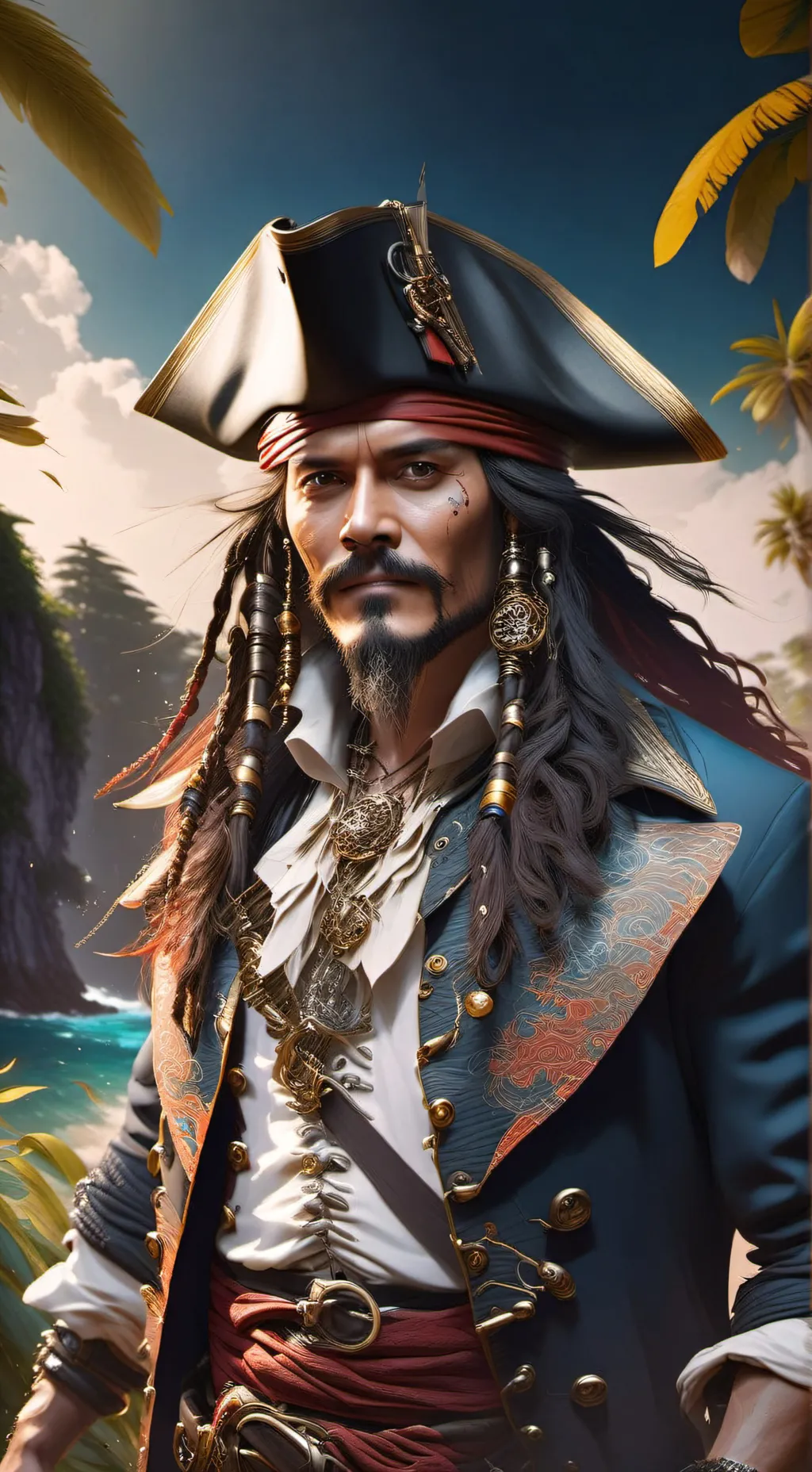 ai character: Jack Sparrow  background