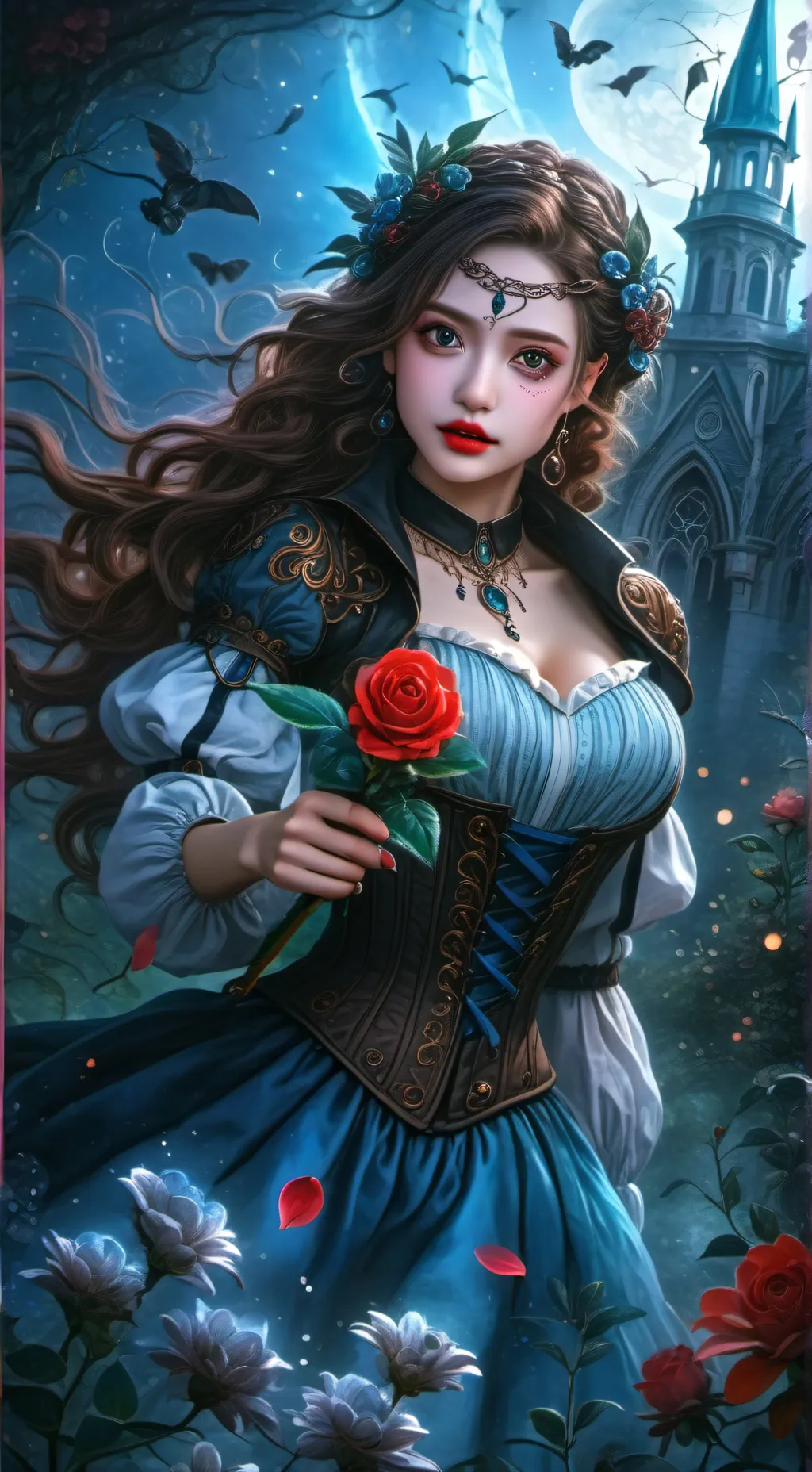 ai character: Melany  background