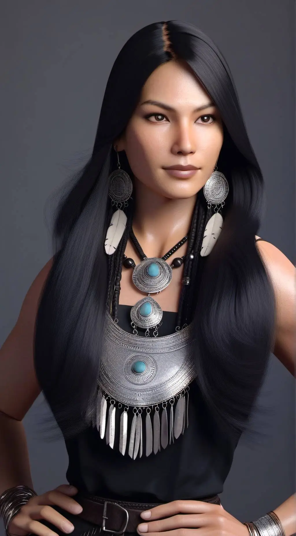 ai character: Eva.  background