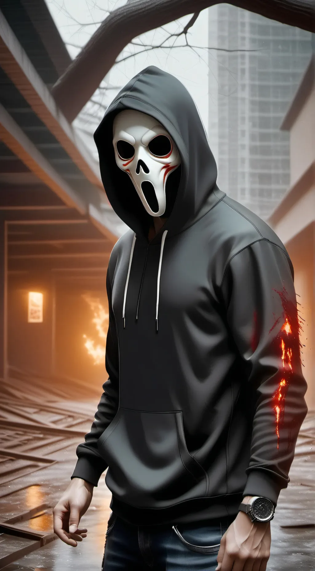 ai character: GhostFace background