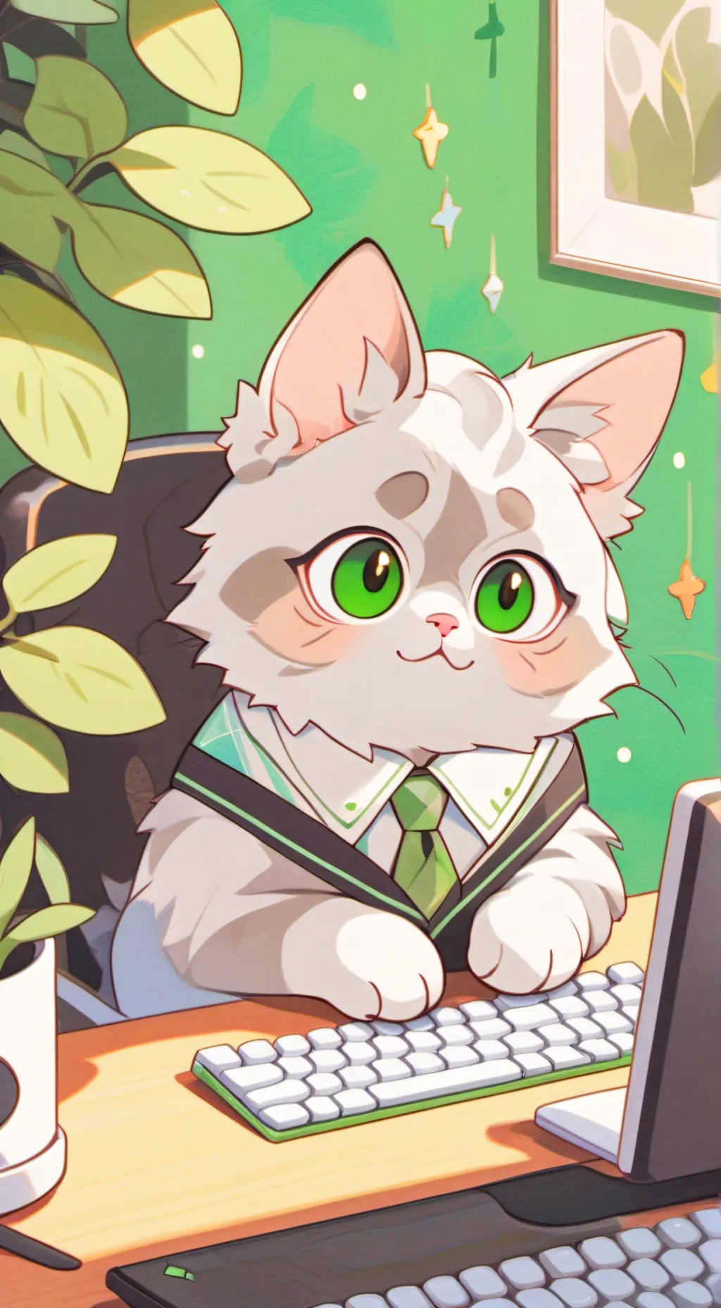 ai character: CodingWhiskers background