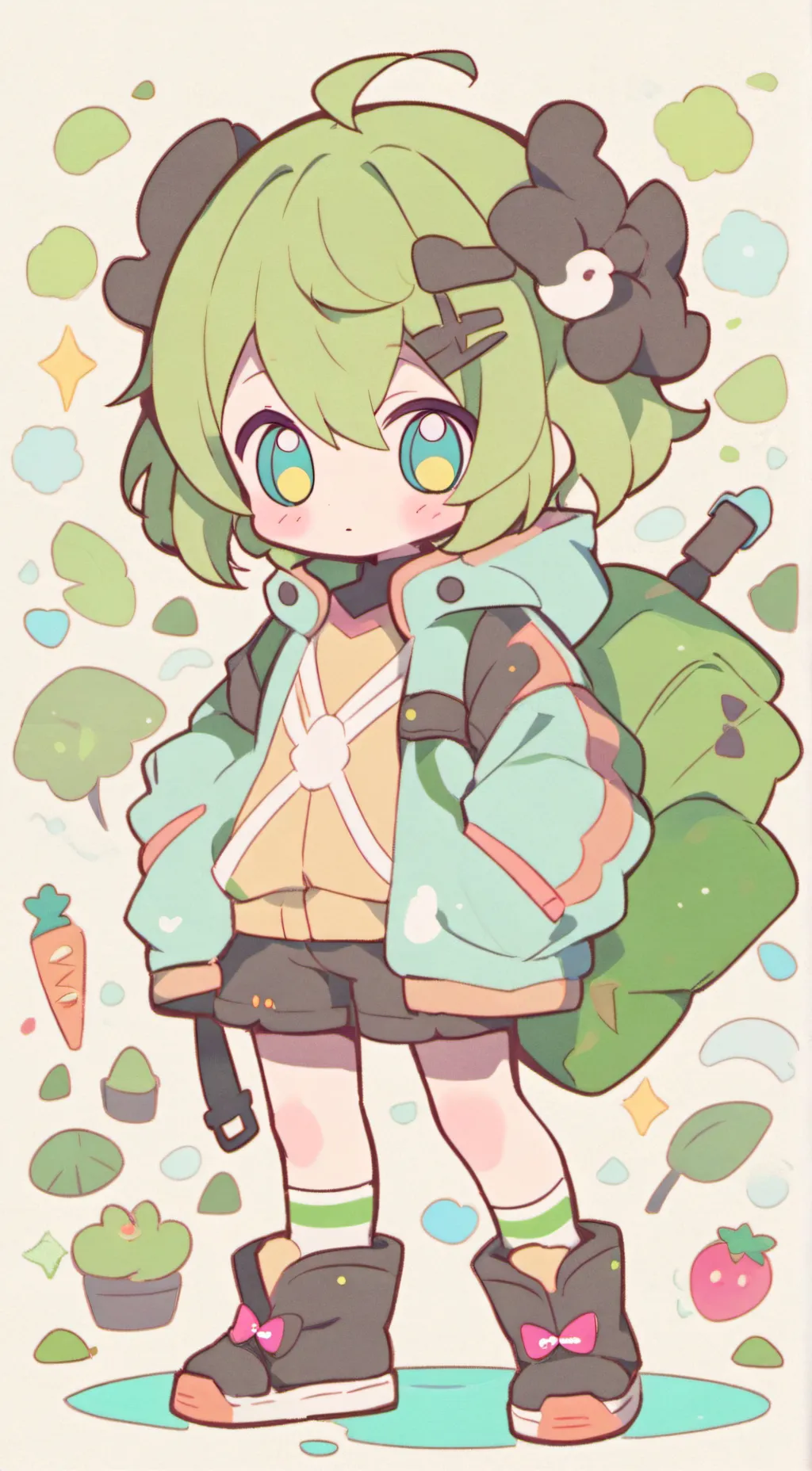 ai character: Mha deku et Shoto background