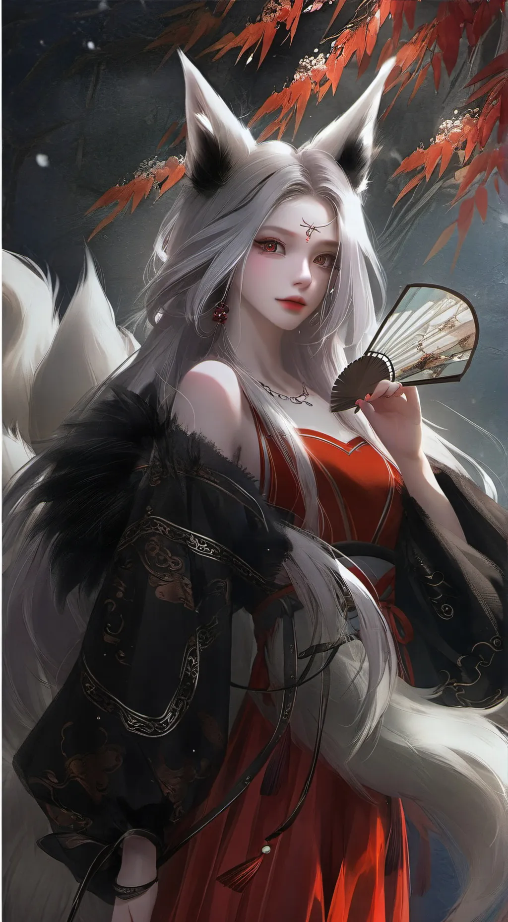 ai character: Kitsune background