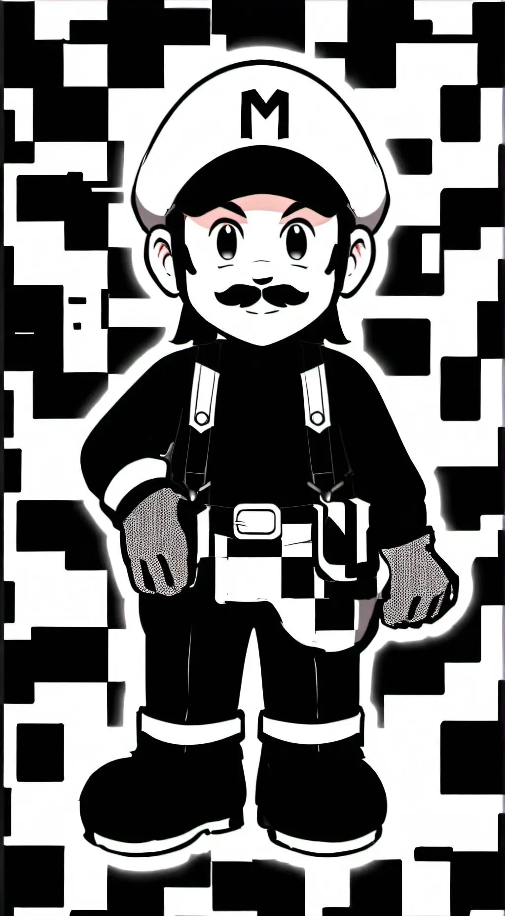 ai character: Mario undertale background