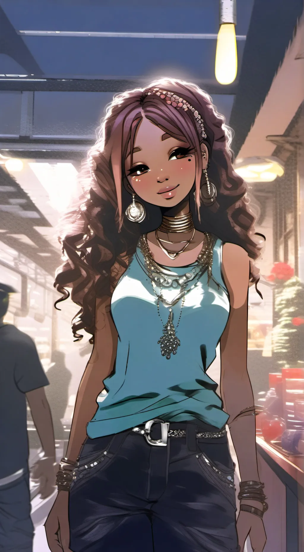 ai character: school drama!!! pe background