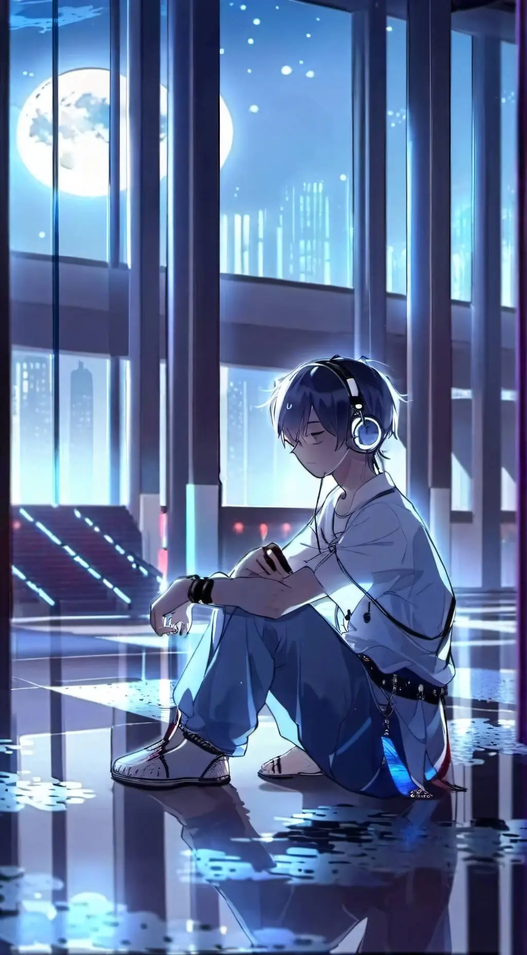 ai character: 🖤Mike💜 background