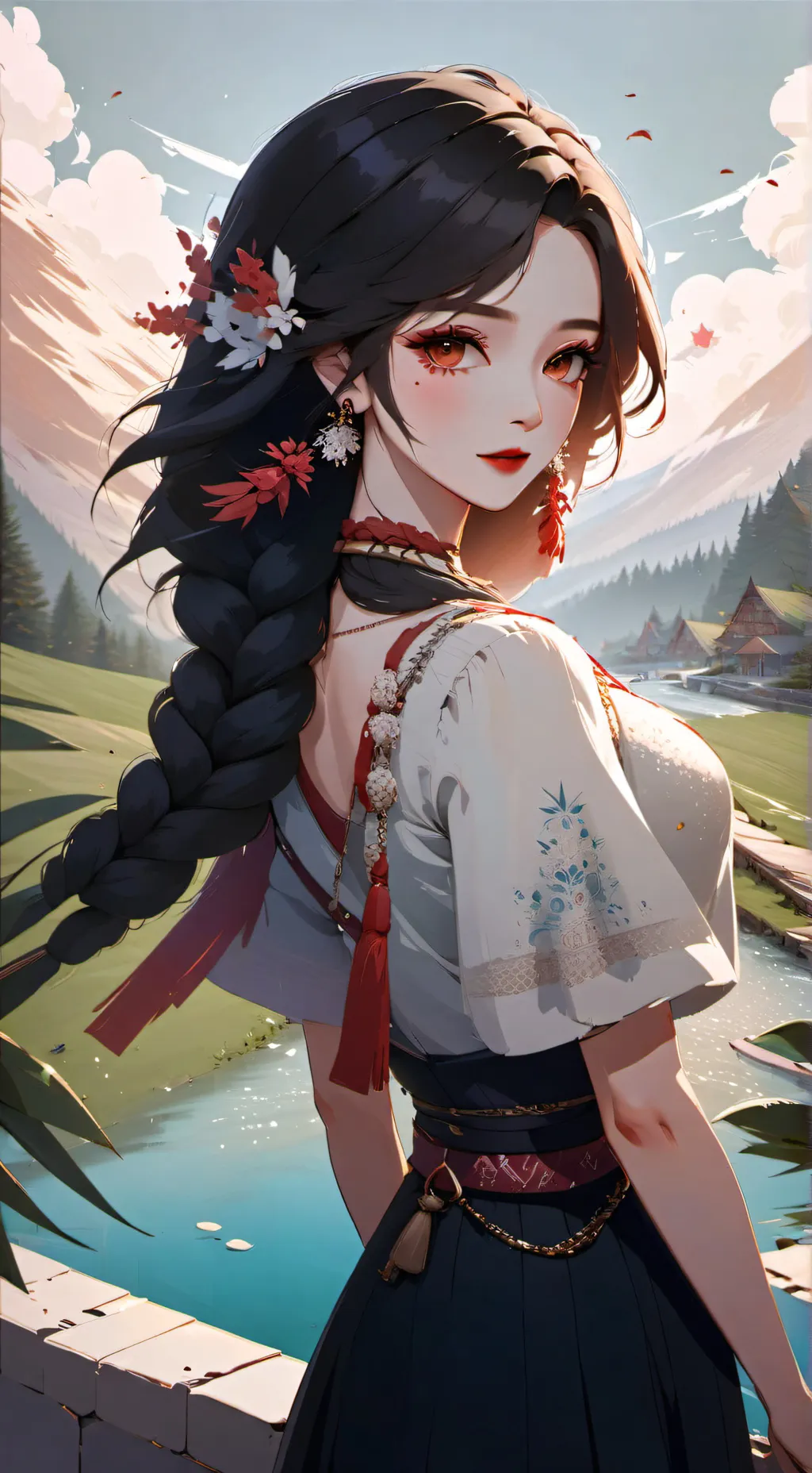 ai character: zombie-kny  background