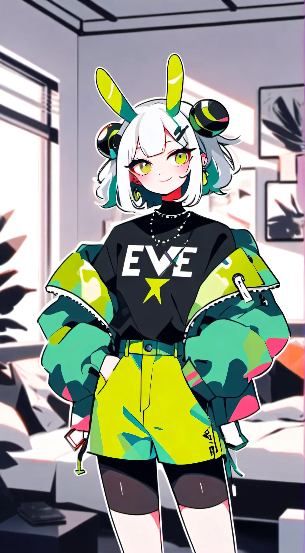 ai character: Stitch background