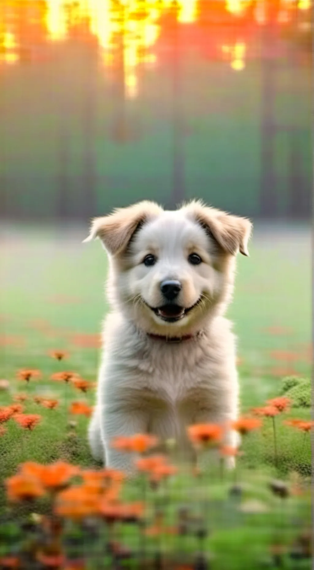 ai character: cute dog background