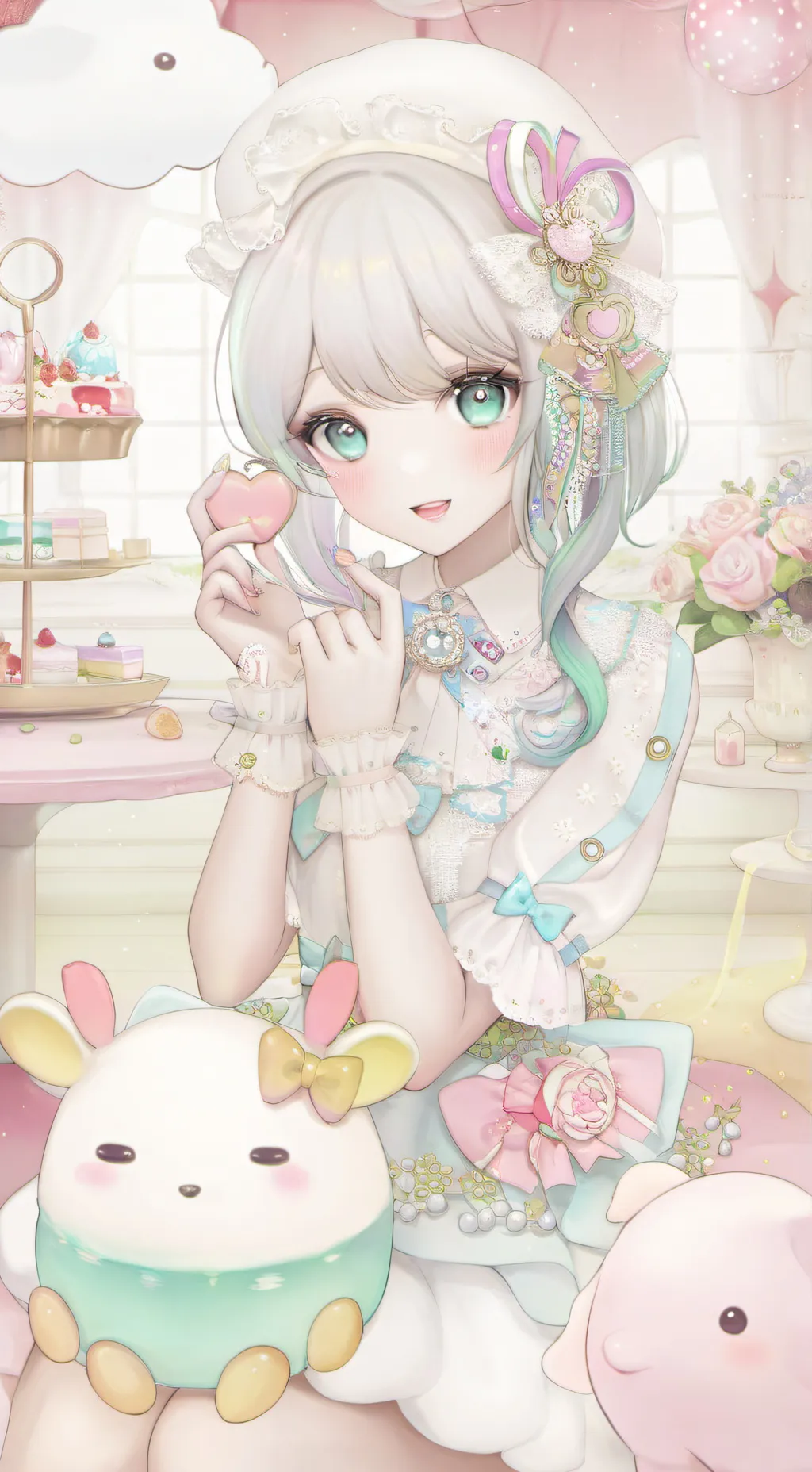 ai character: rose background