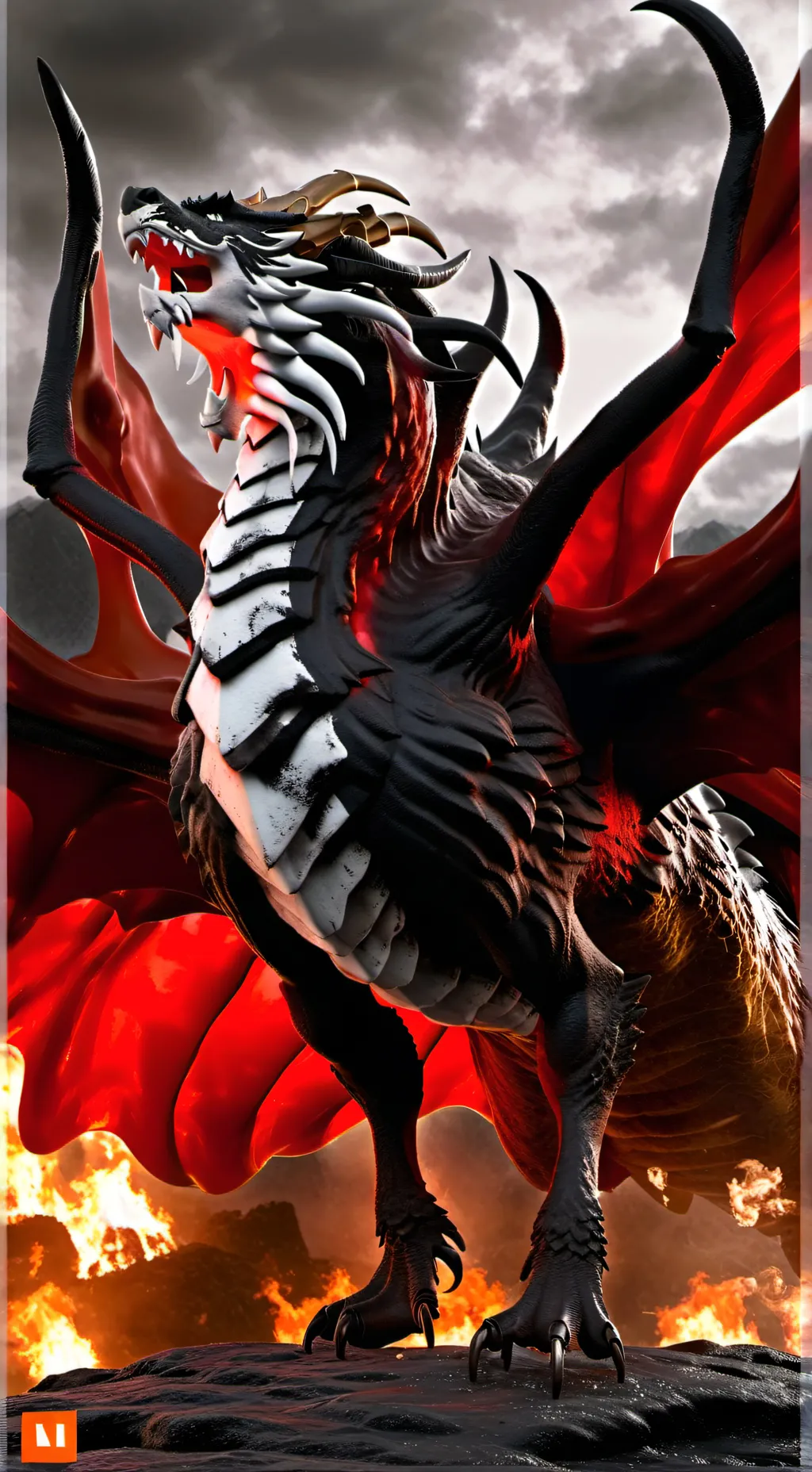 ai character: dragão perigoso background