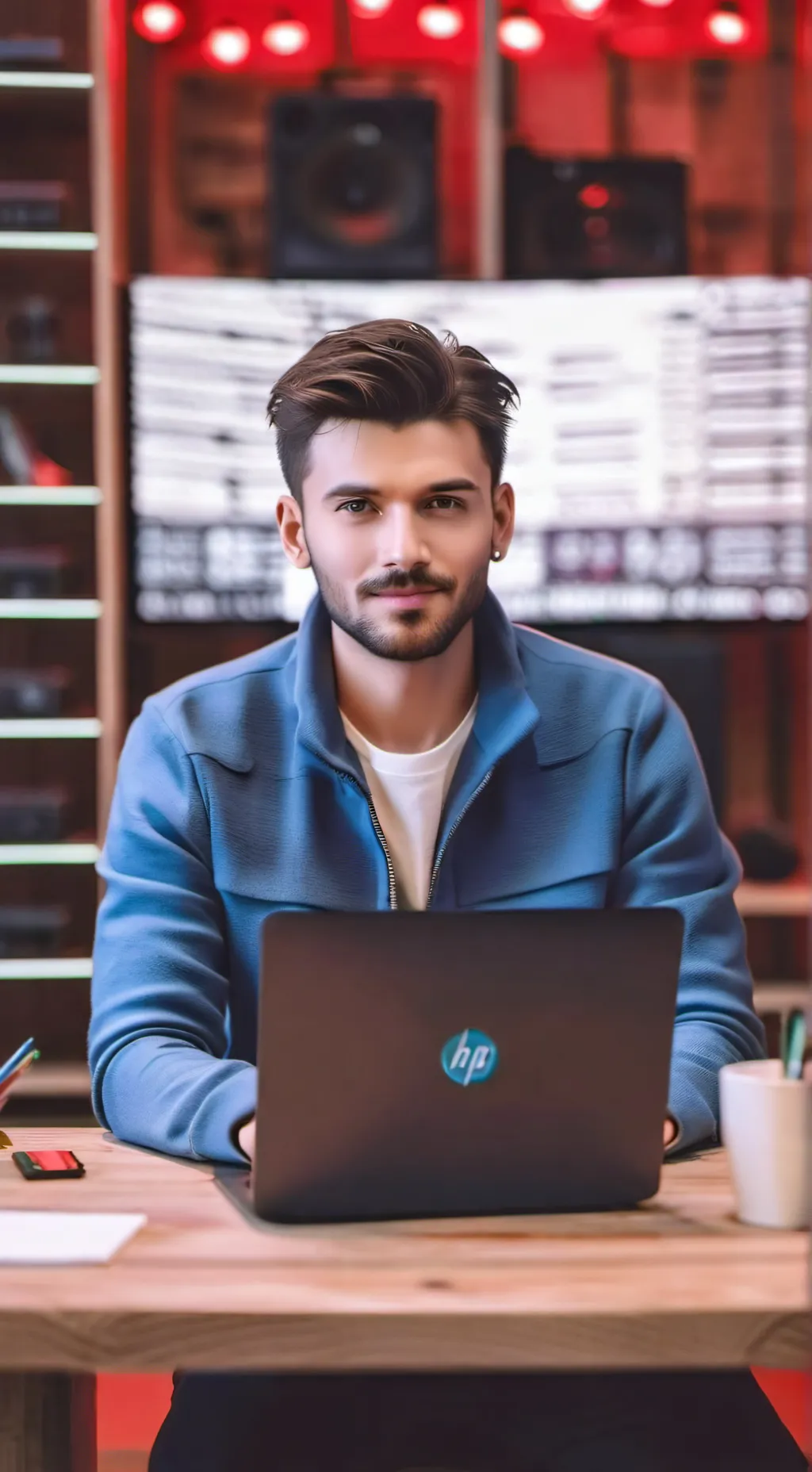 ai character: lo logramos😃👍 background