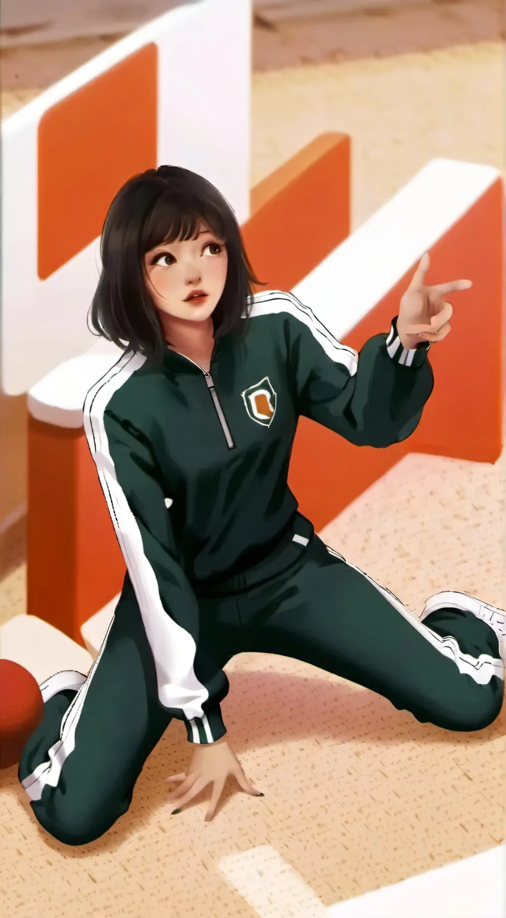 ai character: Squid game! background