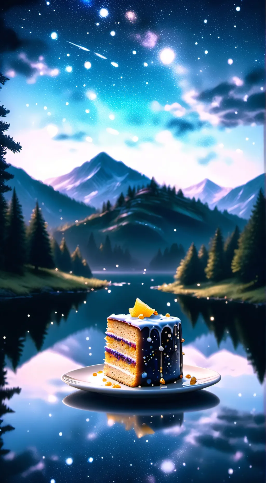 ai character: fruitcake  background