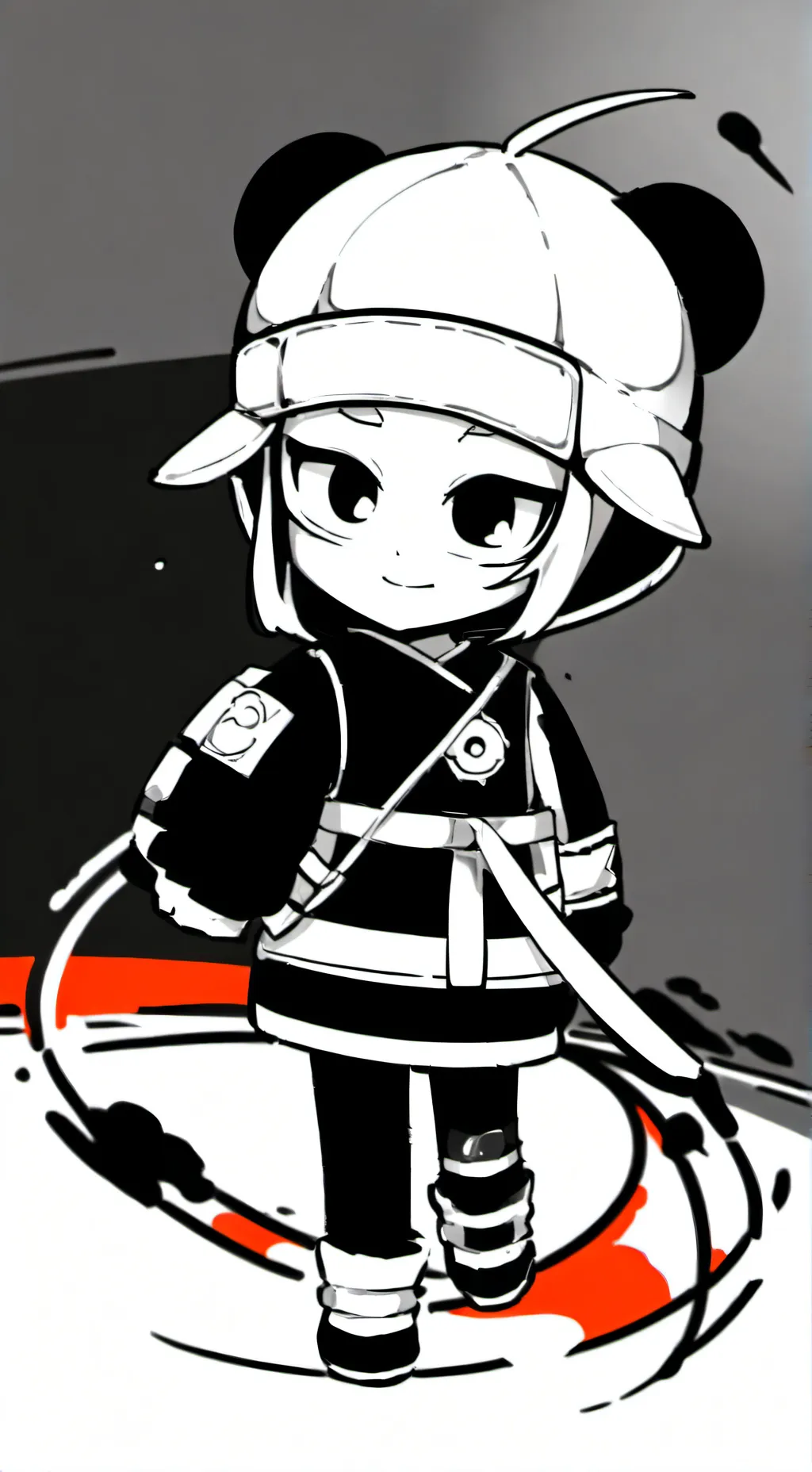 ai character: bath with sprout background