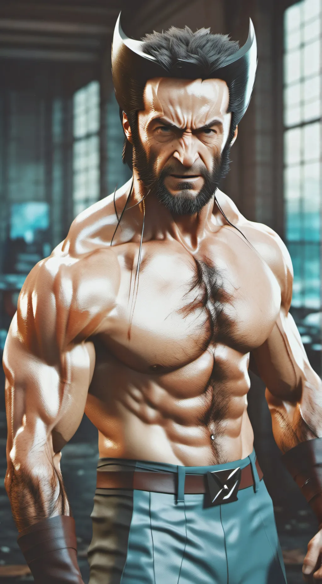 ai character: wolverine  background