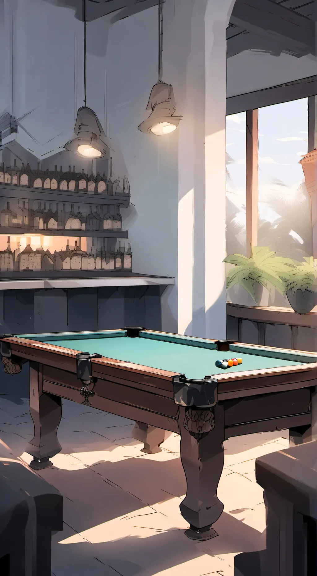 ai character: HH BAR🍻 background