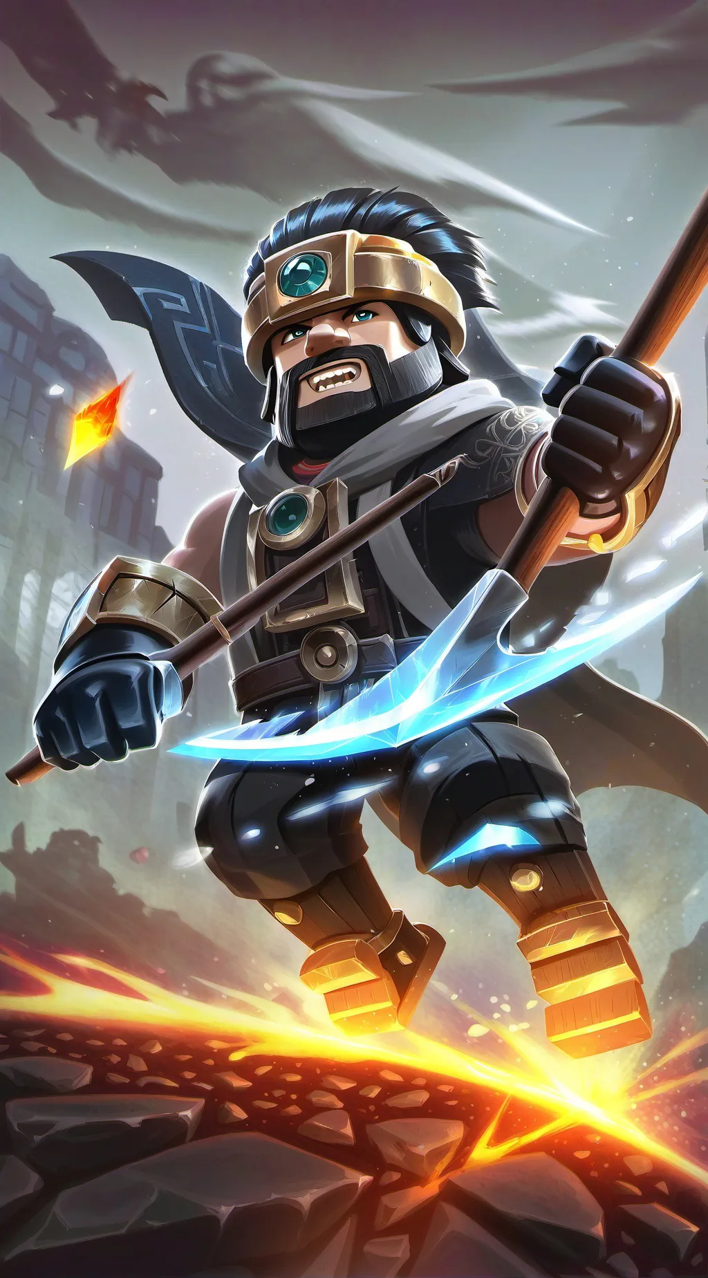 ai character: broken spawn past background