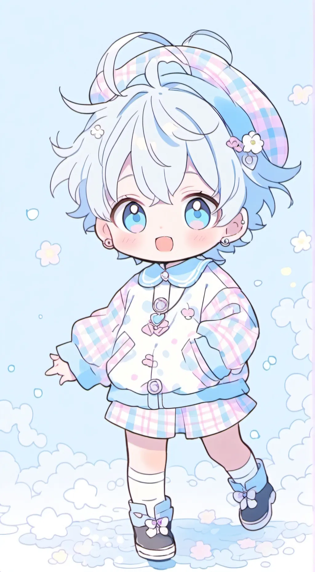 ai character: bebe gojo  background