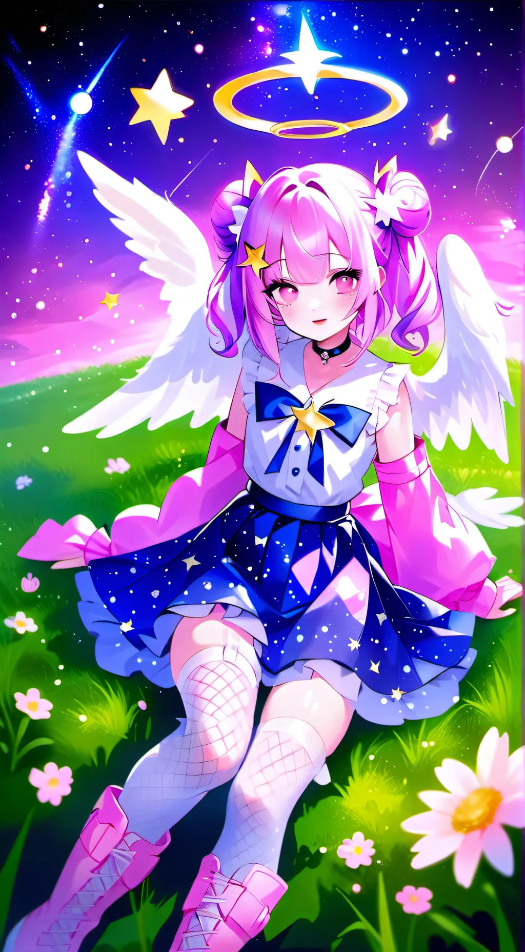 ai character: mia angel of stars background