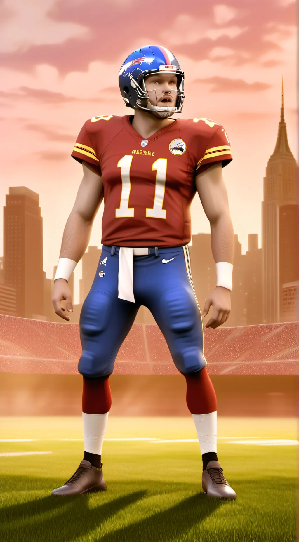 ai character: Josh Allen  background