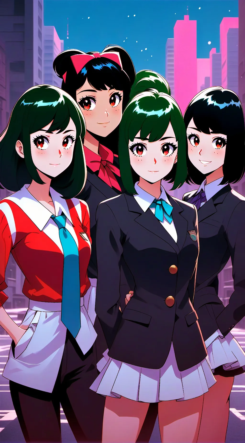 ai character: MHA pro hero girls background