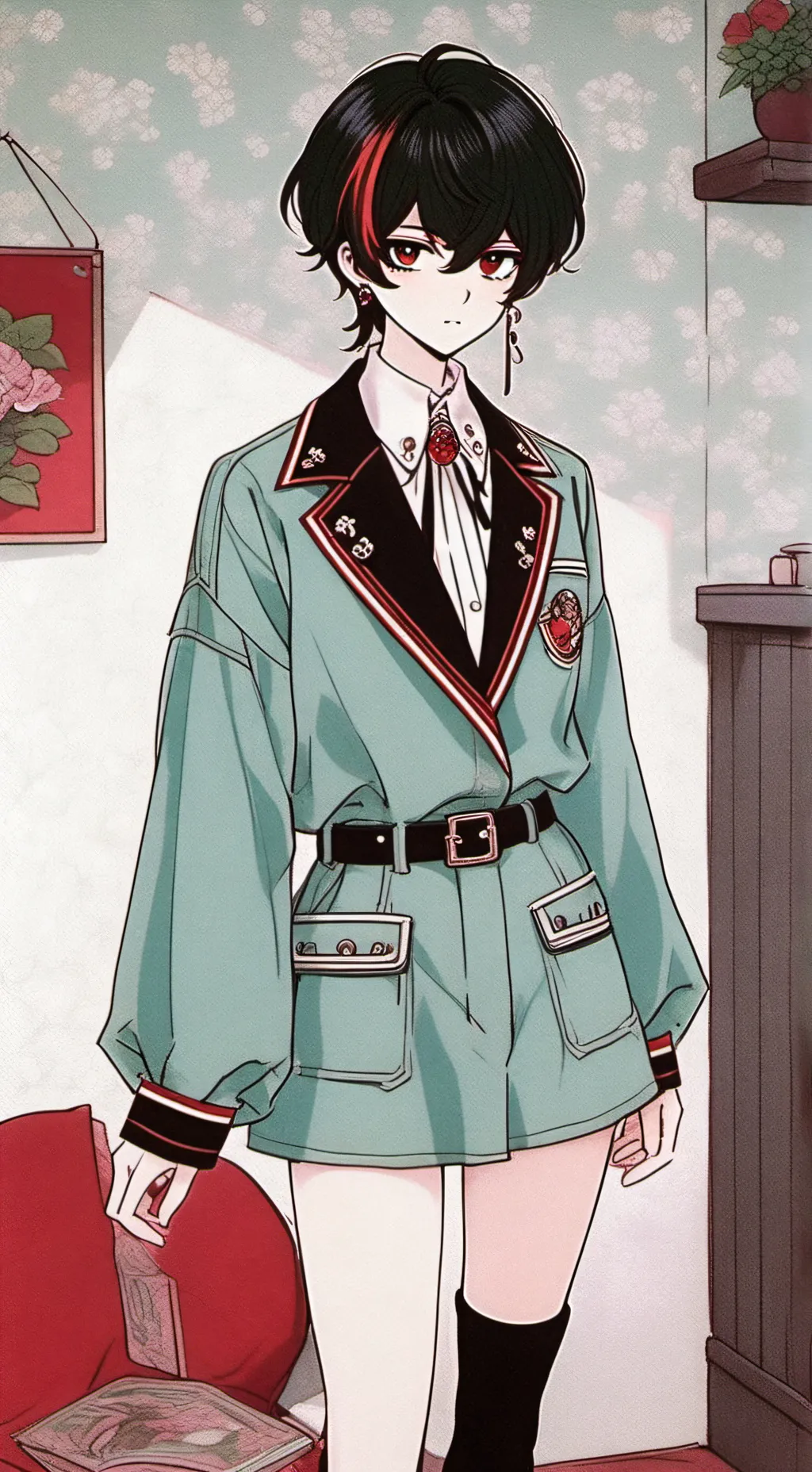 ai character: Una emo random 🤠👍 background