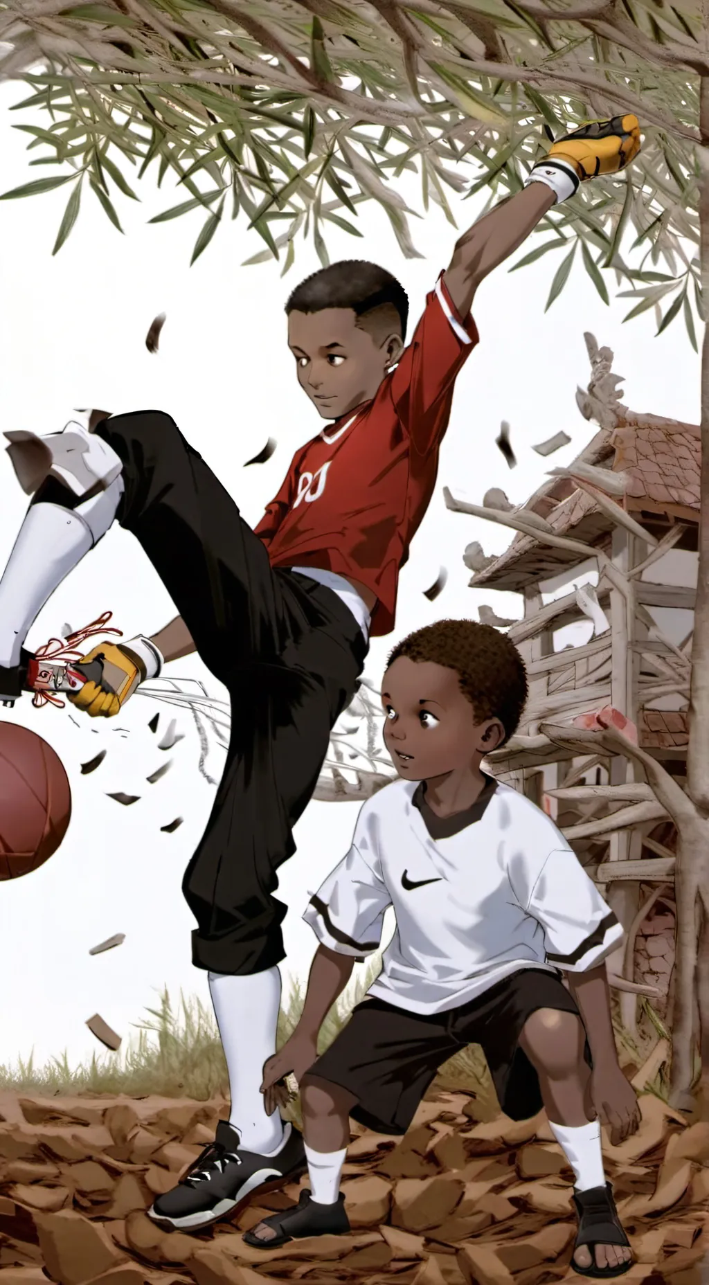 ai character: carrera de futbol background