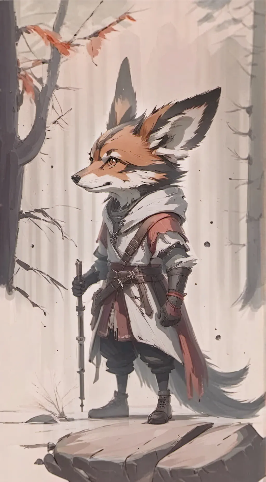 ai character: dual neko fight background