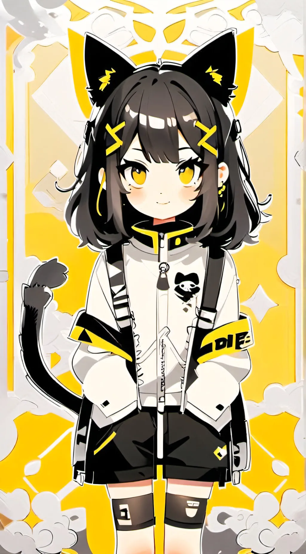 ai character: Catgirl background