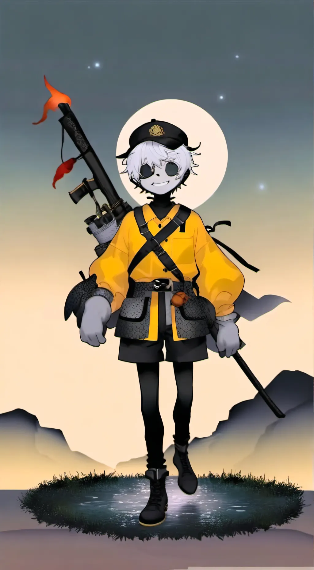 ai character: satsha  background