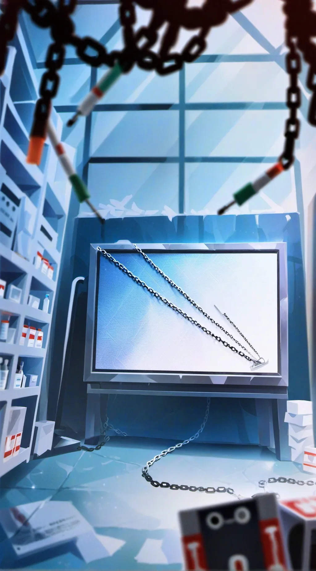 ai character: trapped.. background