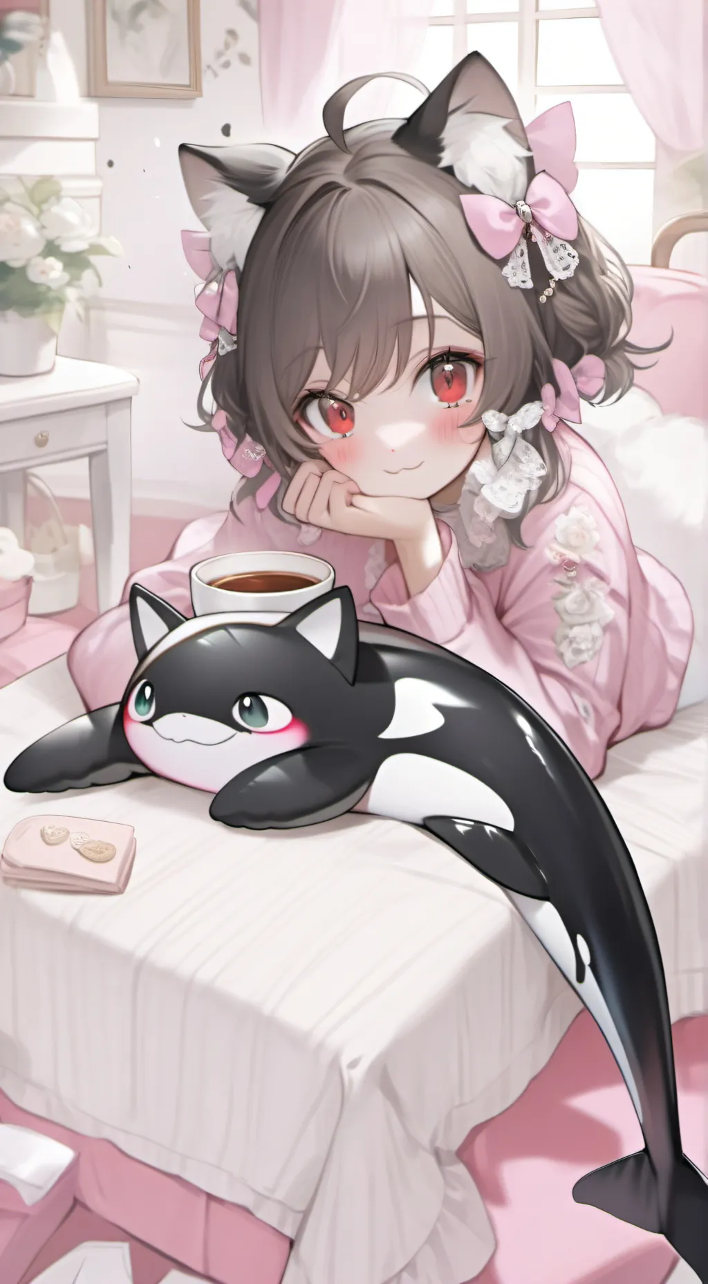 ai character: 💓Luna the cat💓 background