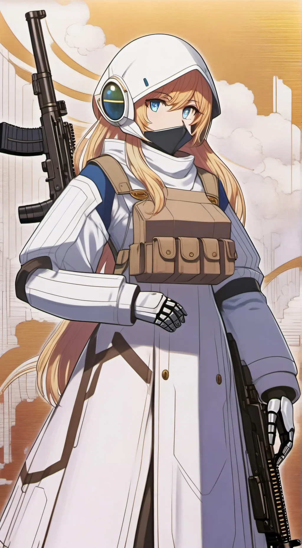 ai character: J4N3(asault droid) background