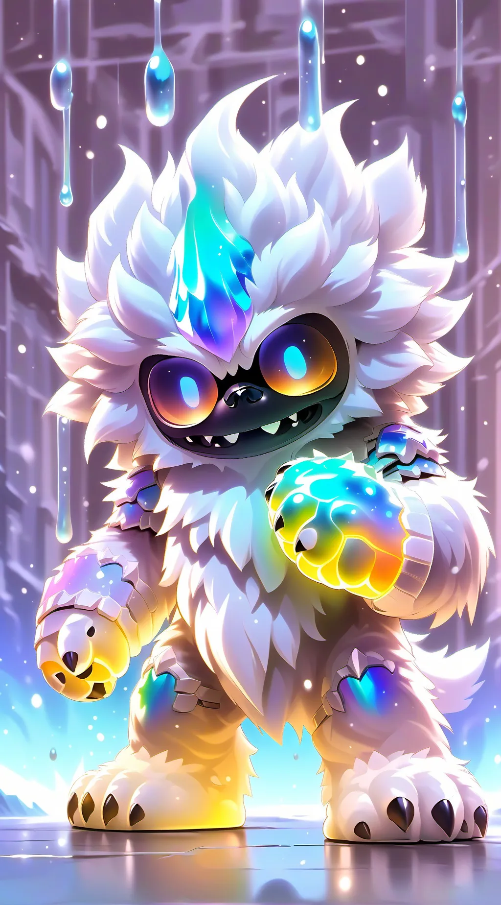 ai character: baby yeti background