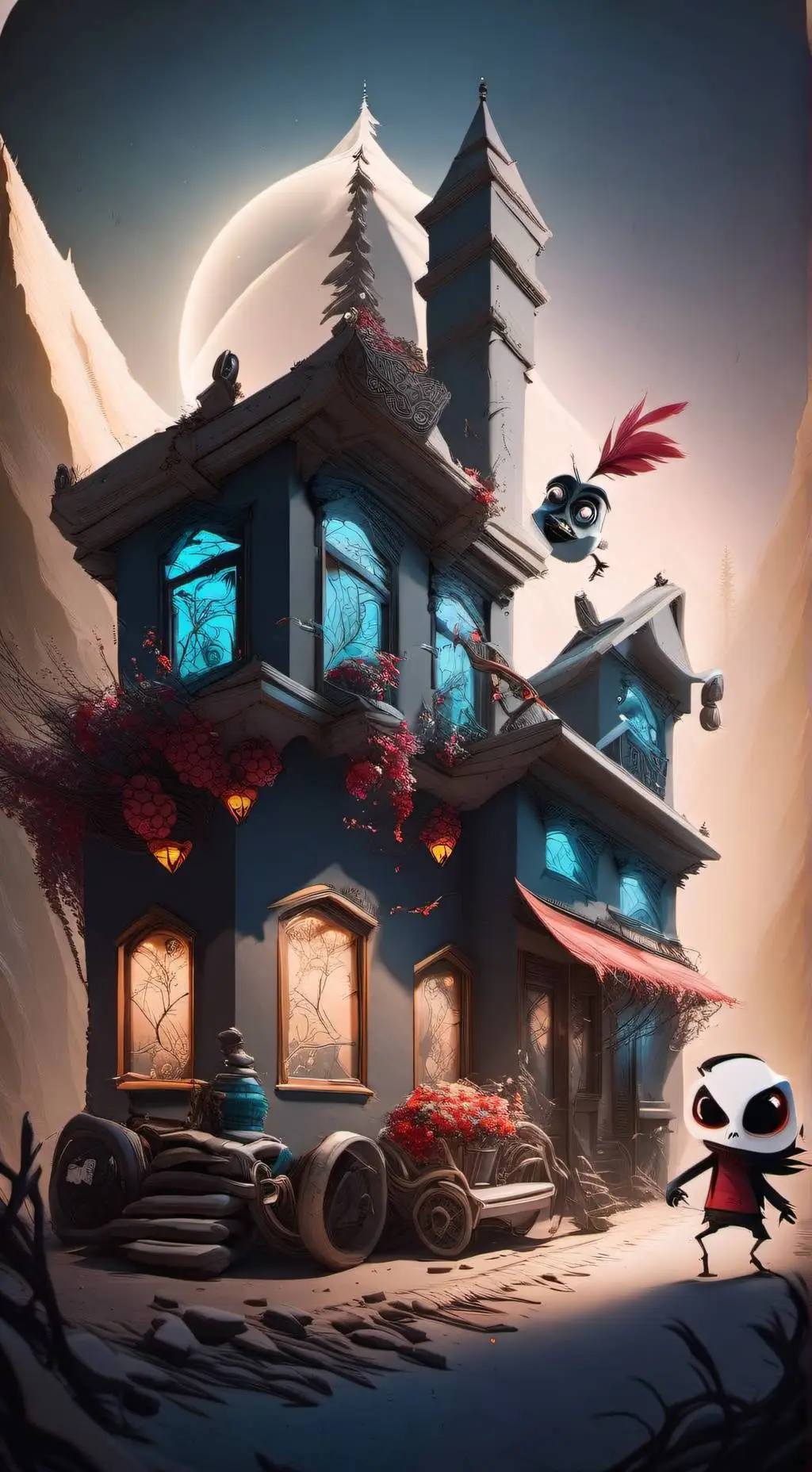 ai character: Lilith comes back background