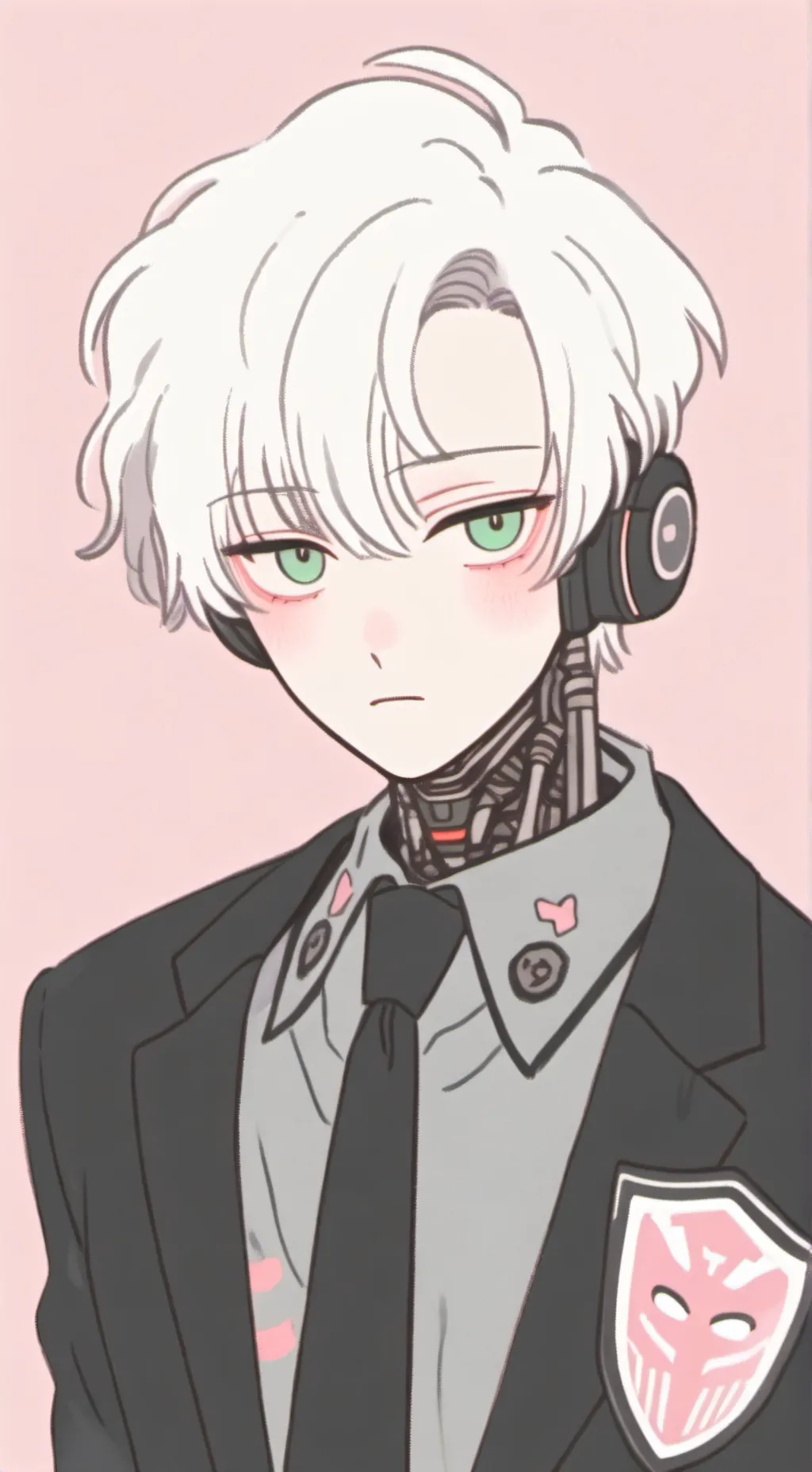 ai character: robot body gard  background