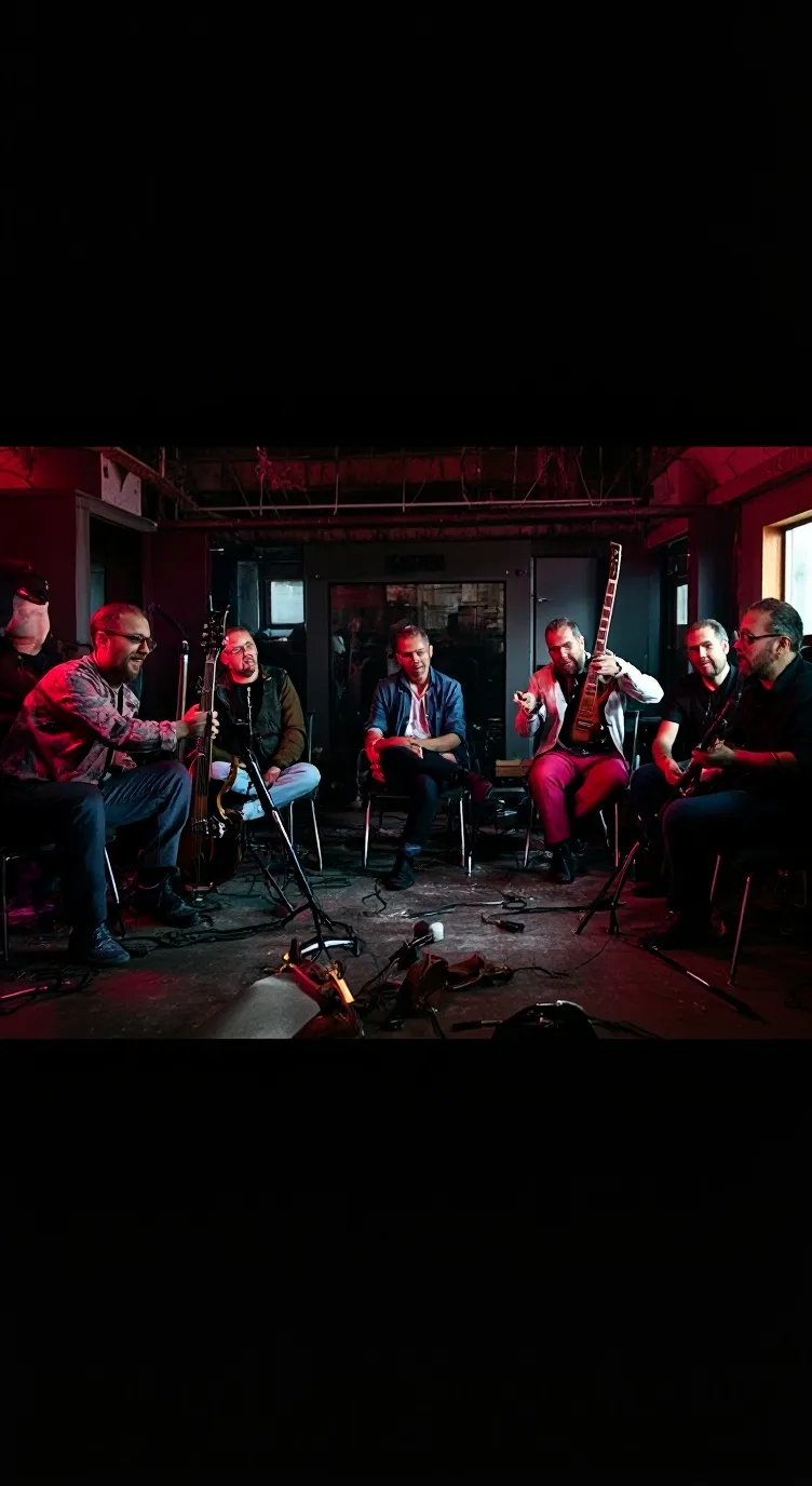 ai character: Electric Metal background